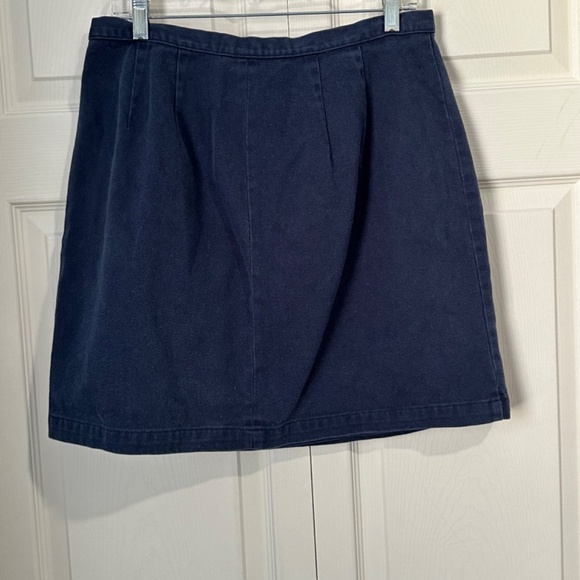 Eddie Bauer Wrap Around Skirt Blue Size 14p Petite - Picture 2 of 3